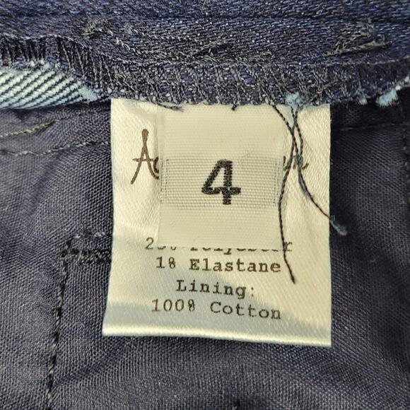 Adam Selman High Waisted Applique Open Seam Wide Leg Jeans size 4 - Picture 15 of 16